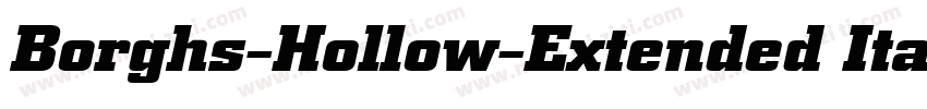 Borghs-Hollow-Extended Italic字体转换